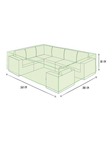 Outdoor cover for lounge set - 260 cm