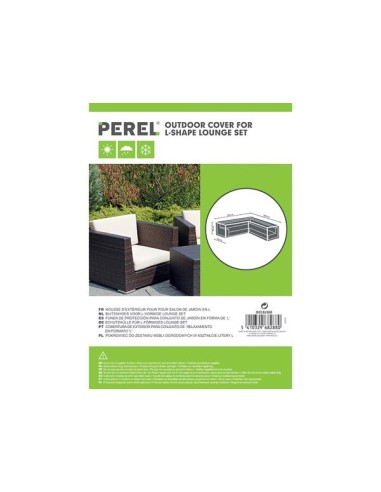 Buitenhoes voor L-vormige loungeset - 300 cm