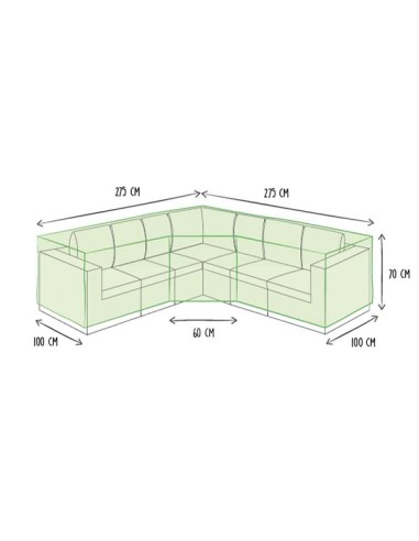 Outdoor cover for lounge set - trapezium