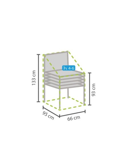 Outdoor cover for stacking chairs - 95 cm