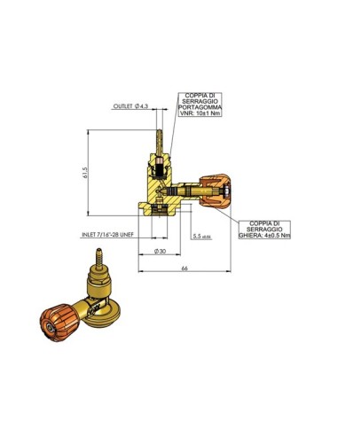 OXYTURBO - GAS VALVE - RED