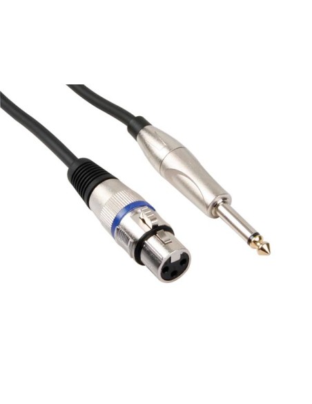 XLR CABLE - XLR FEMALE to JACK 6.35 mm - MONO - 3 m
