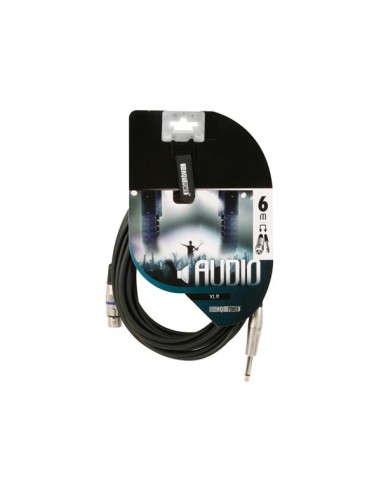 XLR CABLE - XLR FEMALE to JACK 6.35 mm - MONO -...