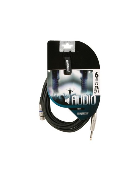 XLR-KABEL - XLR VROUWELIJK naar JACK 6.35 mm - MONO - 6 m