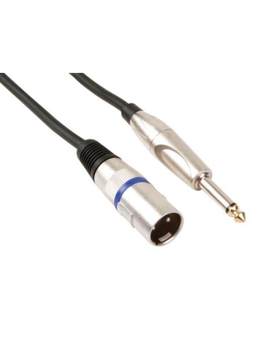 XLR CABLE - XLR MALE to JACK 6.35 mm - MONO - 3 m