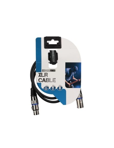 CÂBLE XLR - XLR MÂLE vers XLR FEMELLE - 1 m - NOIR