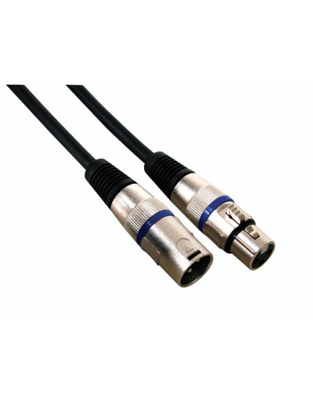PROFESSIONELLES XLR-KABEL, XLR-STECKER AUF XLR-BUCHSE - SCHWARZ (10m)