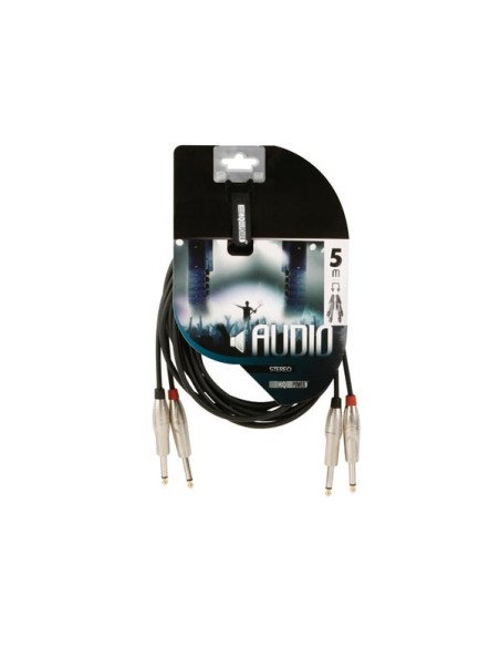 CÂBLE JACK - 2 x JACK 6.35 mm vers 2 x JACK 6.35 mm - MONO - 5 m