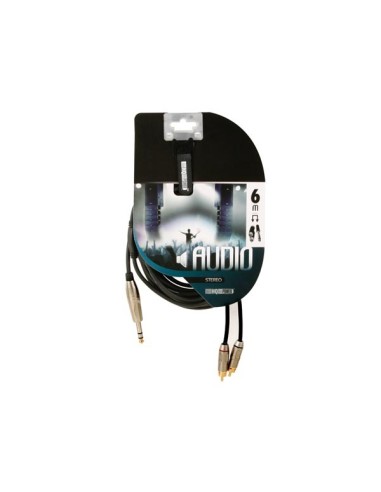 CÂBLE RCA-JACK - 2 x RCA MÂLE vers JACK 6.35 mm...