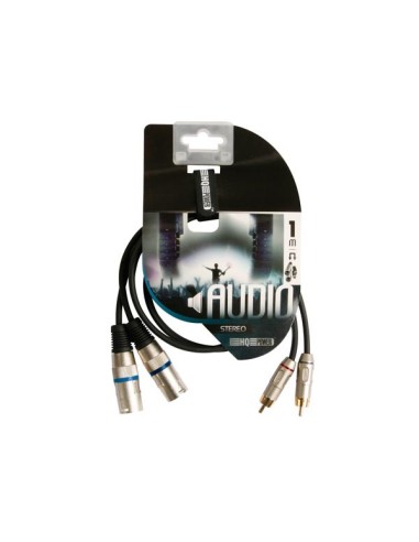 CÂBLE XLR-RCA - 2 x XLR 3 BROCHES vers 2 x RCA...