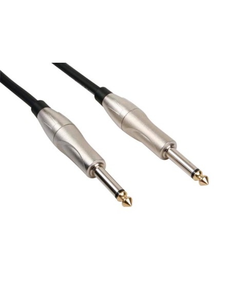 GITAARKABEL - JACK 6.35 mm naar JACK 6.35 mm - 5 m - METALEN JACK