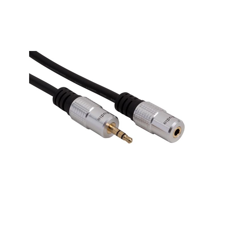 3.5 mm STEREO PLUG TO 3.5 mm STEREO JACK / STANDARD / 5.0 m / M-F / GOLD PLATED