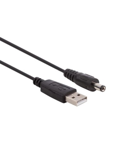 USB 2.0-KABEL A-PLUG MANNELIJK NAAR DC-PLUG MANNELIJK - 2.1 x 5.5 mm - ZWART - 1 m