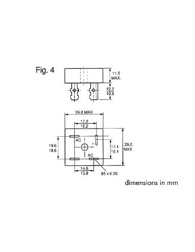 BRIDGE RECTIFIER 100V-25A (KBPC2501)