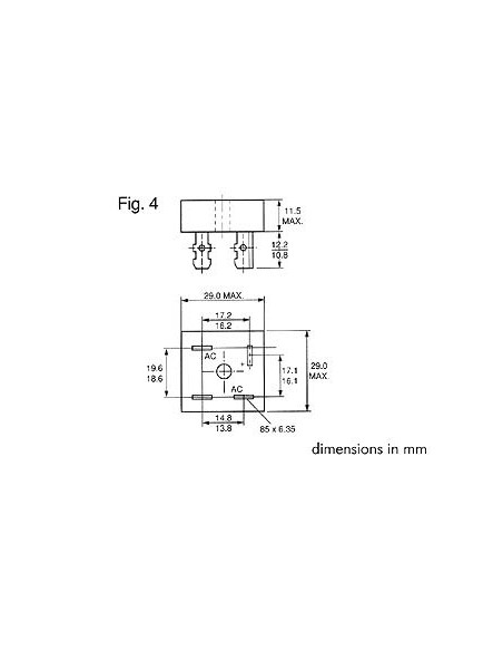 BRIDGE RECTIFIER 100V-25A (KBPC2501)