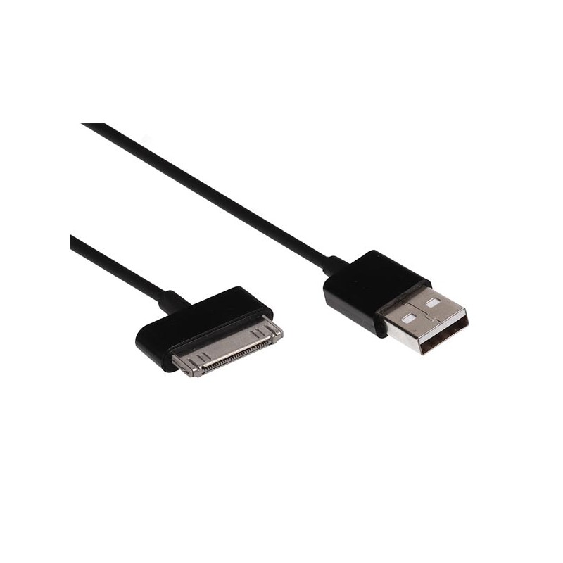 CABLE APPLE® -  30 CLAVIJAS (MACHO) A USB 2.0 A (MACHO) - COLOR NEGRO - 1 m