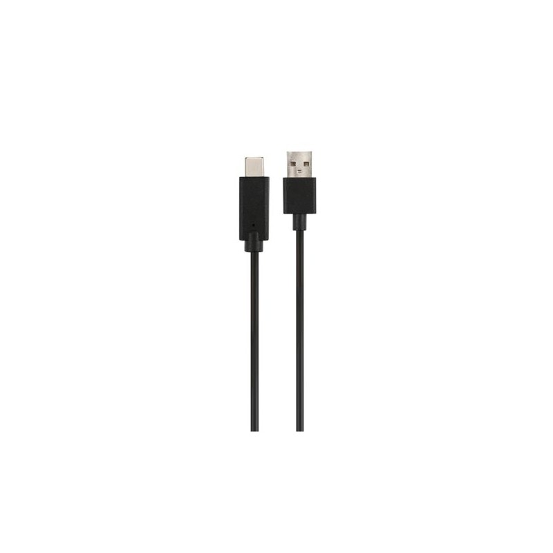 USB 2.0 A MALE TO USB 2.0 TYPE C MALE CABLE - 1 m - BLACK