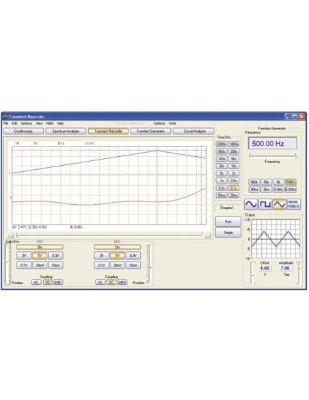 USB-PC SCOPE + GENERATOR (2 CHANNELS)