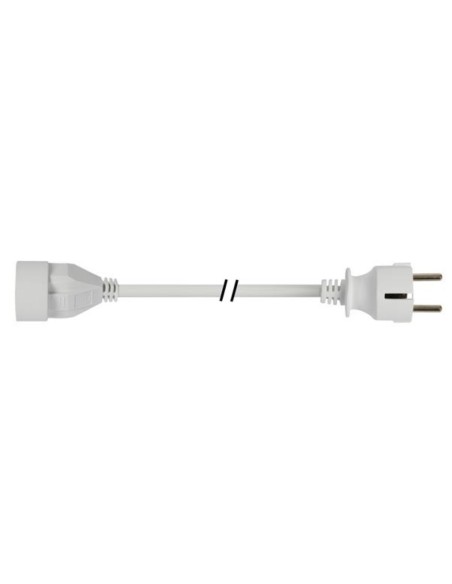 VERLENGKABEL 3 m - WIT - 3G1.5 - RANDAARDE