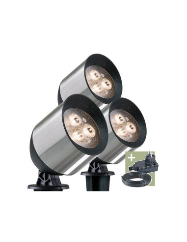 Ludeco - Joren - spot light - set (3 pcs) - 12 V - 90 lm - 1 W - warm white