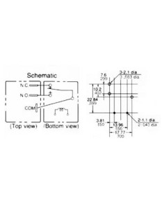 PCB MONTAGE AUTORELAIS 1 x WISSEL 2