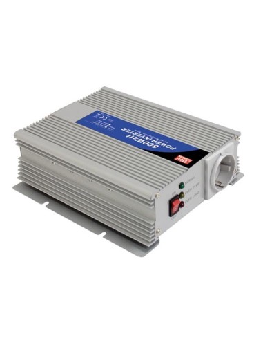 MEAN WELL - DC-AC INVERTER MET GEMODIFICEERDE SINUSGOLF - 600 W - DUITS STOPCONTACT