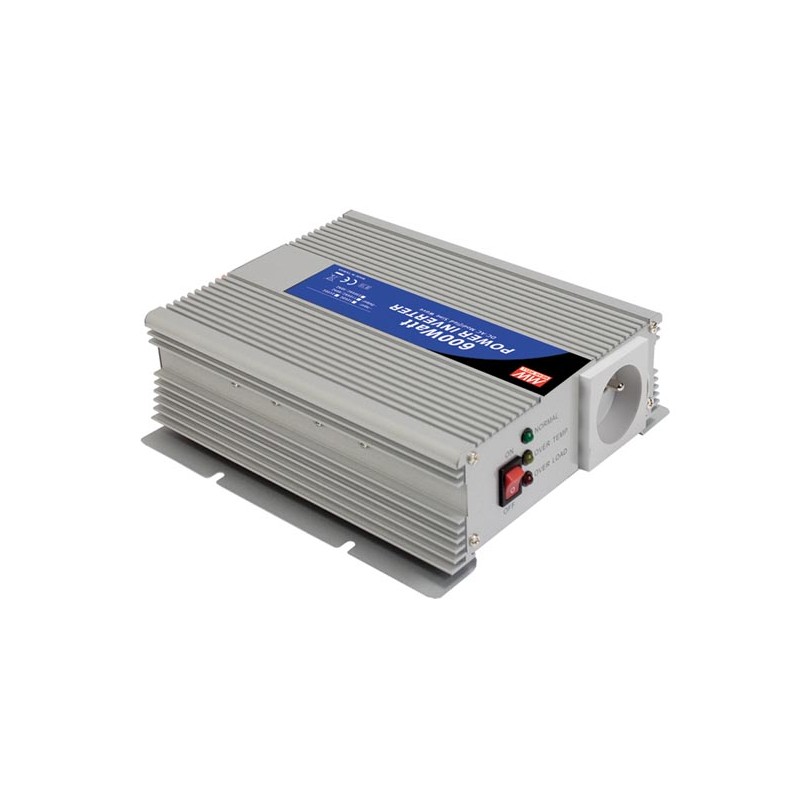 MEANWELL - MODIFIED SINE WAVE DC-AC POWER INVERTER 12 V - 600 W - FRENCH SOCKET