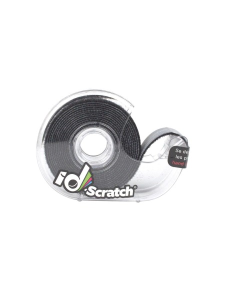 Bande velcro - bobine 2m x 2cm - couleur noire
