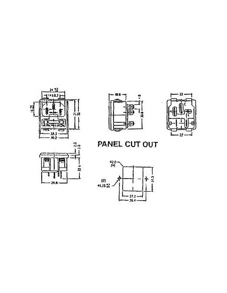 MALE POWER SOCKET, CHASSIS TYPE WITH FUSE