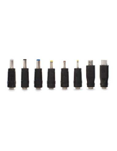 SET MET 8 UNIVERSELE DC PLUGGEN voor MANNELIJKE PLUG 2.1 x 5.5 mm