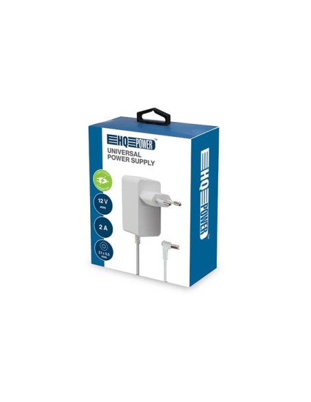 UNIVERSAL POWER SUPPLY - 12 VDC - 2 A - 24 W - CONNECTOR 2.1 x 5.5 mm - WHITE