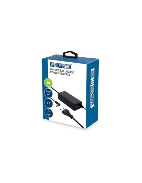 ALIMENTATION UNIVERSELLE CA/CC - 24 VCC - 3 A - 72 W - CONNECTEUR 2.1 x 5.5 mm 90°
