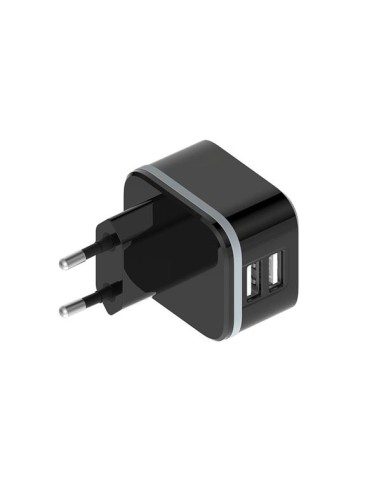 CHARGEUR COMPACT AVEC 2 CONNEXIONS USB 5 V -...