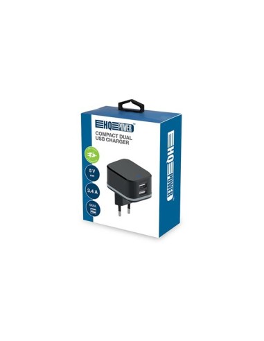 CHARGEUR COMPACT AVEC 2 CONNEXIONS USB 5 V -...