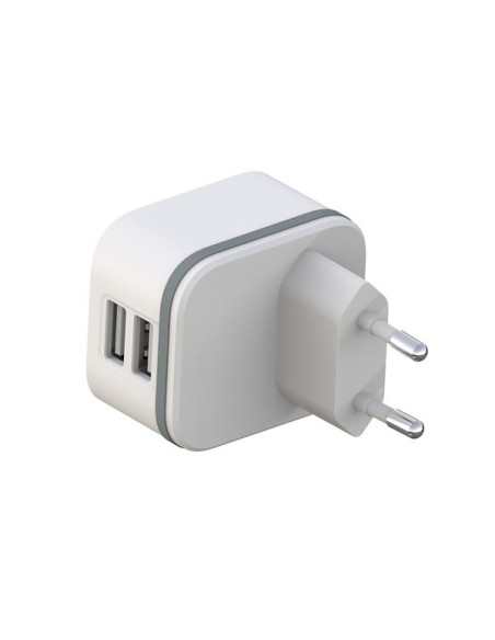COMPACT CHARGER WITH DUAL USB OUTPUT 5 V - 3.4 A max. ( 2.4 + 1 A ) - 17 W max.