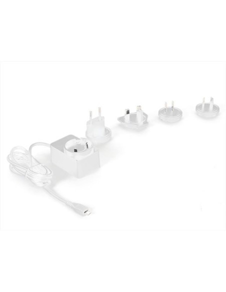 CHARGEUR UNIVERSEL AVEC CONNEXION MICRO USB - 5 VCC - 2.5 A - AVEC 4 FICHES DE VOYAGE