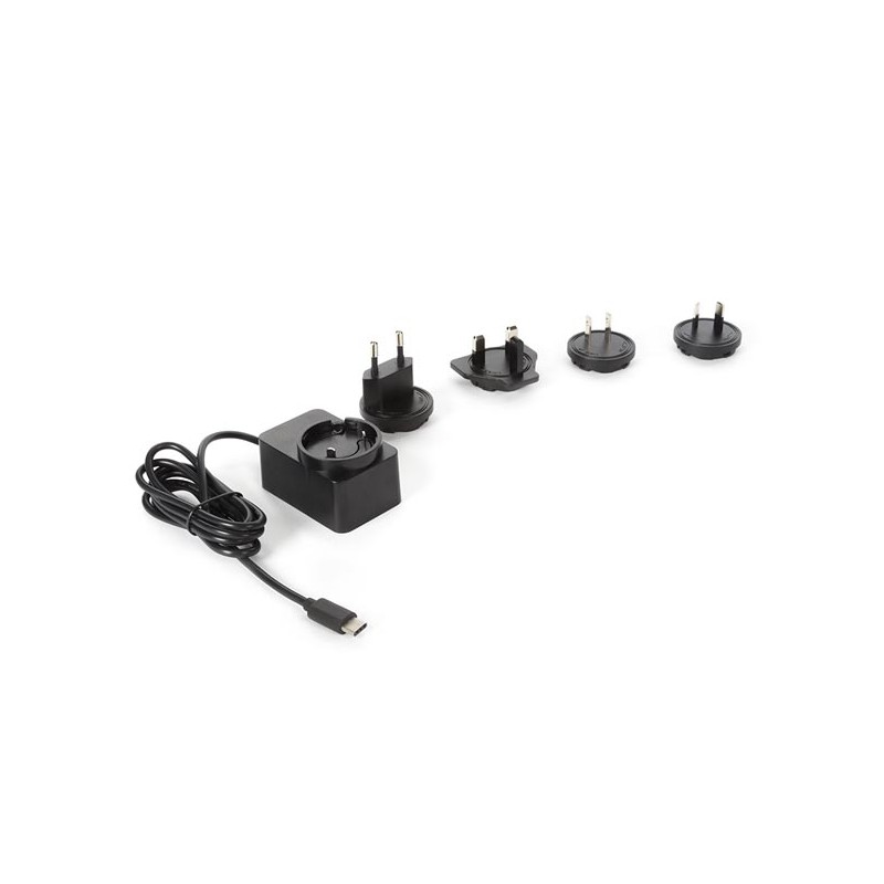 UNIVERSAL CHARGER WITH TYPE C USB CONNECTOR - 5 VDC - 3 A with 4 TRAVEL PLUGS - 15 W max.