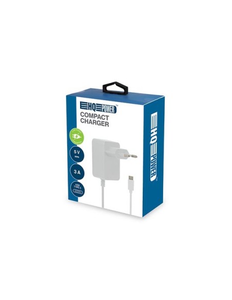 COMPACT CHARGER WITH TYPE C USB CONNECTOR - 5 VDC - 3 A max. - 15 W max