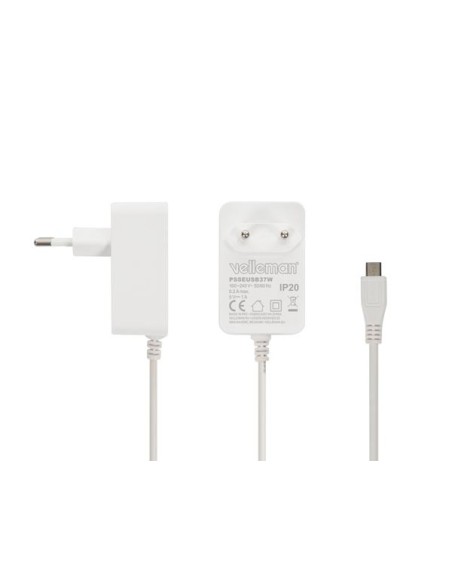 COMPACT CHARGER WITH MICRO-USB CONNECTOR - 5 VDC - 2.5 A - 12.5 W