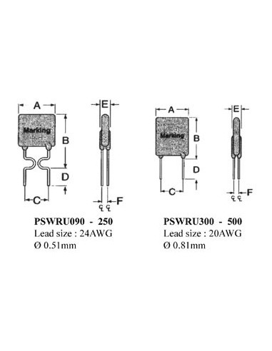 RESETTABLE FUSE 1.1-2.2A / 30Vdc