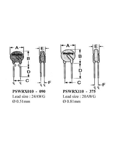 RESETTABLE FUSE 1.35-2.7A / 60Vdc