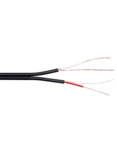 CABLE COTE A COTE BLINDE 2x0.14 - NOIR