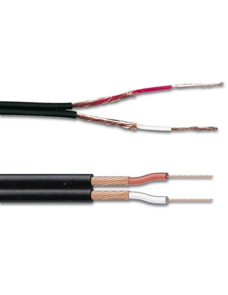 CABLE COTE A COTE BLINDE 2 x 0.25mm - NOIR