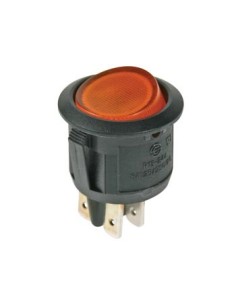 VERLICHTE ROCKERSCHAKELAAR - AMBER - DPST/ON-OFF