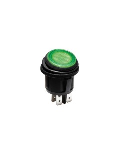 VERLICHTE ROCKERSCHAKELAAR - GROENE LED 12 V - 2P DPST /...