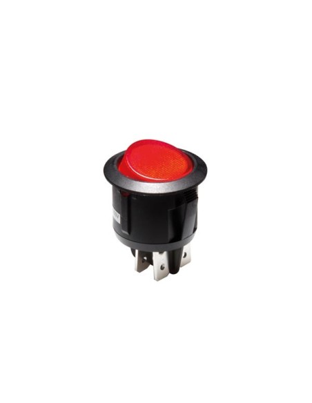 ILLUMINATED ROCKER SWITCH - RED - 2P/ON-OFF