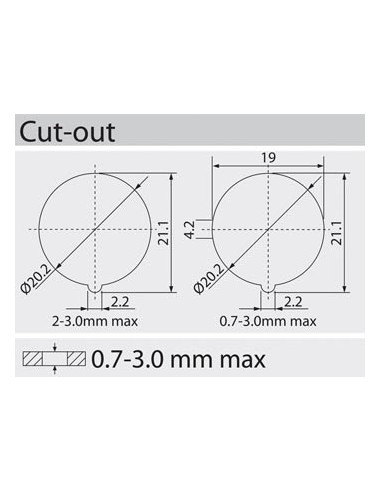 ILLUMINATED ROCKER SWITCH - RED - 2P/ON-OFF