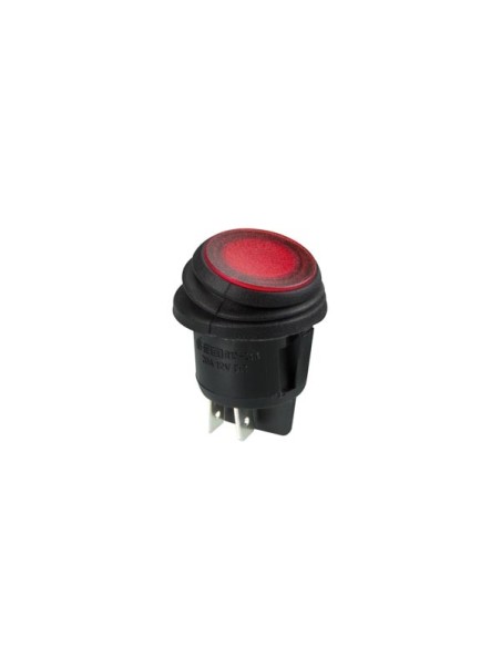 ILLUMINATED ROCKER SWITCH - RED LED 12V- 2P/ON-OFF