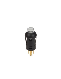 PUSH BUTTON - MINIATURE - ROUND - SPST OFF-(ON) - 1P -...