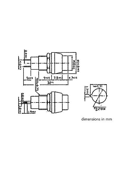 DRUCKSCHALTER AUS-EIN - SILBERLEGIERUNG
